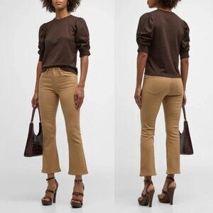Frame Le Crop Mini Boot Jeans in Light Camel Coated Size 25